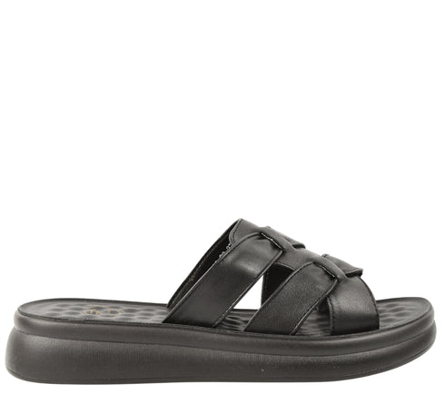 Papuci casual, dama, FORMAZIONE, 28-29 negru, piele naturala